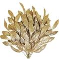 thumbnail image 1 of 20 Pieces Glittered Artificial Leaf Spray Picks 13" Tall for Christmas Winter Wedding Wreath Tree Floral Arrangment Vase Bouquets Table Centerpieces Decoration (Glod), 1 of 7