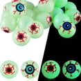 thumbnail image 1 of 20 Pieces Halloween Bouncy Creepy Eye Balls Blue and Red Glow in The Dark Glowing Eyeballs Halloween Glow Bouncy Balls, 1 of 5