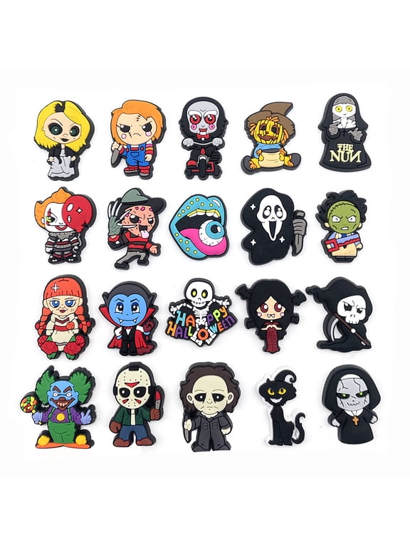 20 Pieces Horror Art Patches Embroidered Applique Patches Sew on Iron on Patches Fabric Repair Patches for Kids Adult Clothes Jeans Jackets Hats Shoes Backpacks