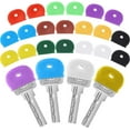 thumbnail image 1 of LHX YIN1YU1YU20 Pieces Key Caps Covers Tags Flexible Key Covers Plastic Key Identifier Rings For Easy Identifying Keys, 10 Colors (Semicircular Key Caps) Durable Design, 1 of 5