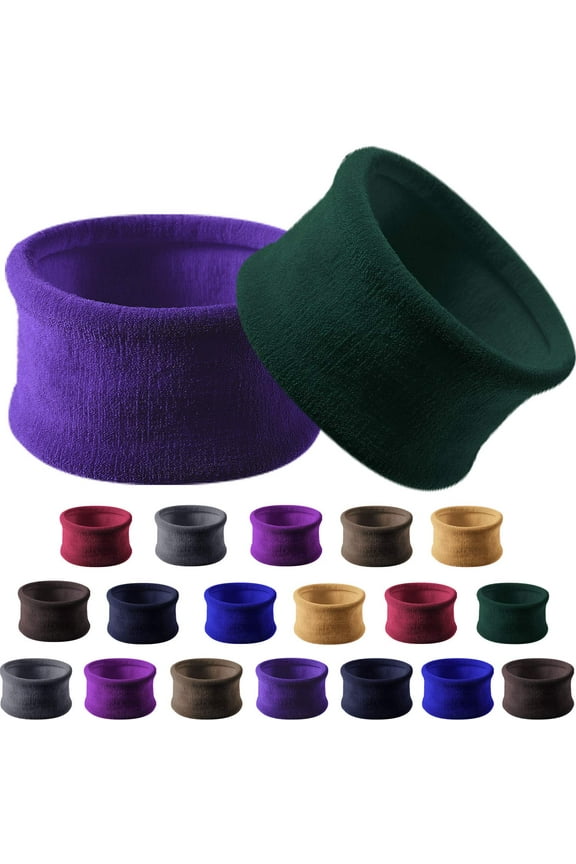 20 Pieces Large Cotton Stretch Hair Ties Bands Rope Holders Headband for Thick Heavy or Curly Hair, 6.5 cm in Diameter