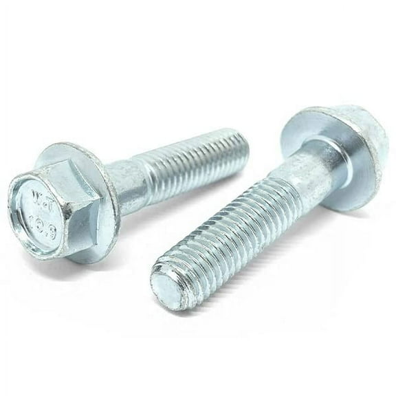 (20 Pieces) M10-1.25x100 Class 10.9 JIS Hex Flange Bolts Screws UNF Fine Partial Threads Zinc Clear