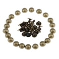 thumbnail image 1 of 20 Pieces Metal Dome Studs Rivets Spikes for Leathercraft Clothes Bag Shoes Decoration 8mm bronze, 1 of 9