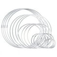 thumbnail image 1 of 20 Pieces Metal Dream Catcher Rings Hoops Steel Craft Silver Rings for Crafts,Macrame and Other DIY Projects in 5 Sizes, 1 of 6