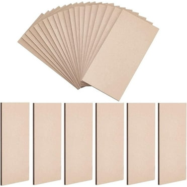 20 Pieces Mini Rectangle MDF Wooden Bases 2x4inch Unfinished Blank Wood Rectangles Blank Letter Tiles for Craft Painting Laser Engraving Carving Writing Letter Scrabble DIY Arts Project
