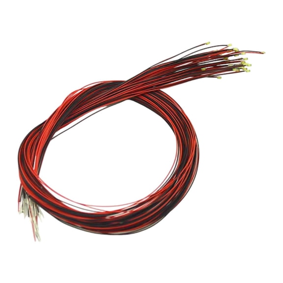 20 Pieces Model Train Lighting Pre Wired 0805 SMD LED White Micro Light for Diorama Miniature DIY Model Enthusiasts