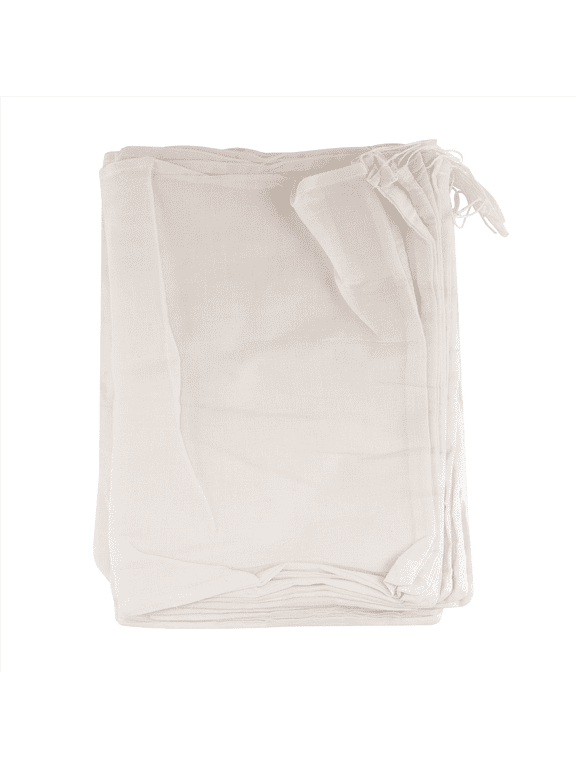 20 Pieces Large Muslin Bags Cotton Drawstring Bags(8 X 12 Inches)