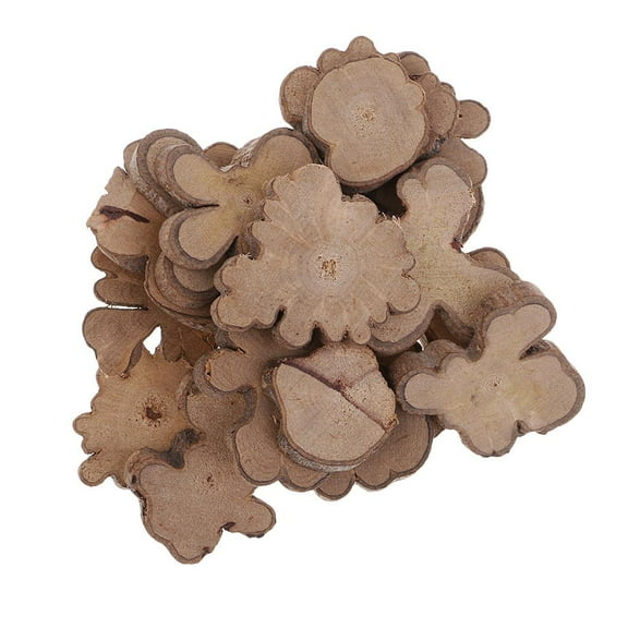 20 Pieces Natural Rustic Wood Slices Irregular Wood Shapes Slabs 35mm Rustic