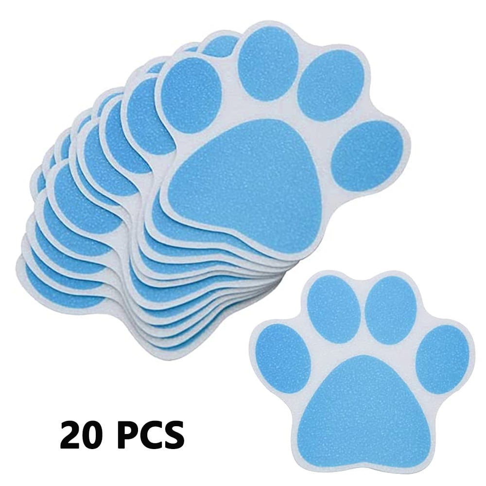 20 Pieces Nonslip Bathtub Stickers Adhesive Paw Print Bath Non Slip Bathtub Stickers Adhesive