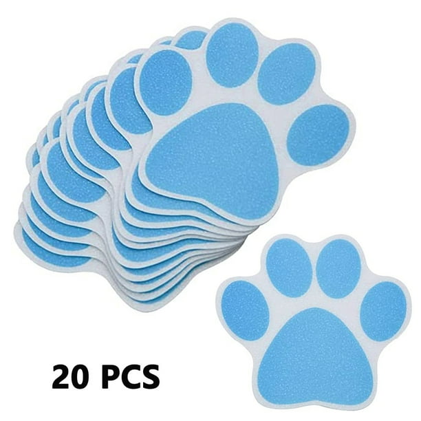 20 Pieces Nonslip Bathtub Stickers Adhesive Paw Print Bath Non Slip