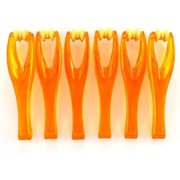 20 Pieces Orange Finger Joints Massager Hand Handheld Blood Circulation Tool Stress Relief Plastic Care Relax Double Rubber Roller Massage (20)