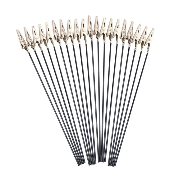 20 Pieces Painting Clip Sticks Photo Holder Card Memo Stand with 748 Inch Pole for Weddings Buffet Tables