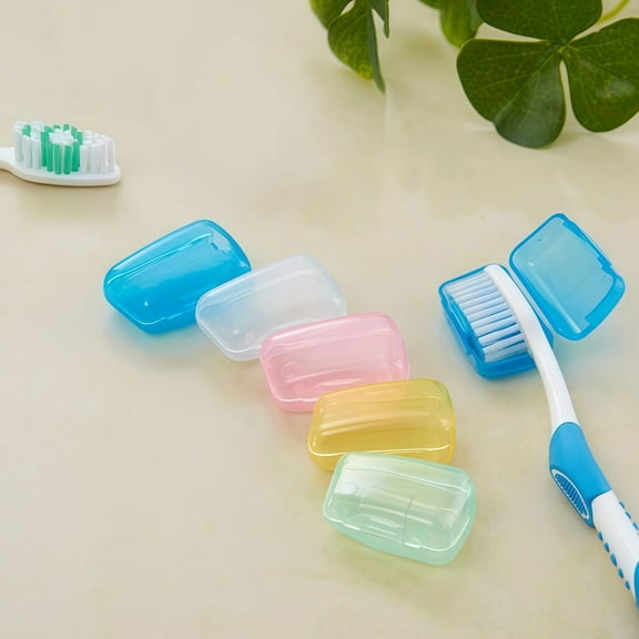 20 Pieces Portable Toothbrush Head Covers Travel Toothbrush Containers Tooth Brush Caps Toothbrush Cap Cover Toothbrush Protector Cap Brush Pod Case for Travel, Home, Office and Hotel Use, 5 Colors