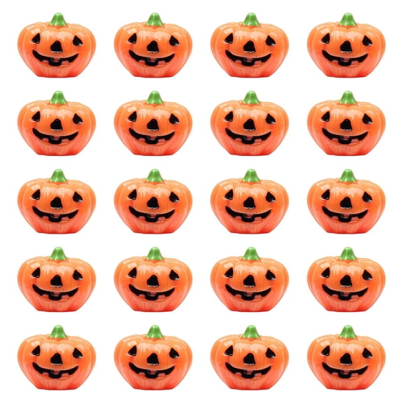 20 Pieces Pumpkin Figurines Halloween Ornaments Resin Material for Party Table Decor and Fairy Garden Display