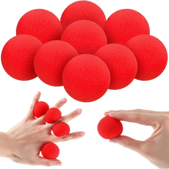 20 Pieces Red Sponge Balls Soft Magic Sponge Balls Combo Close-Up Magic Street Classical Comedy Trick Props with Instructions(1.4 Inch)