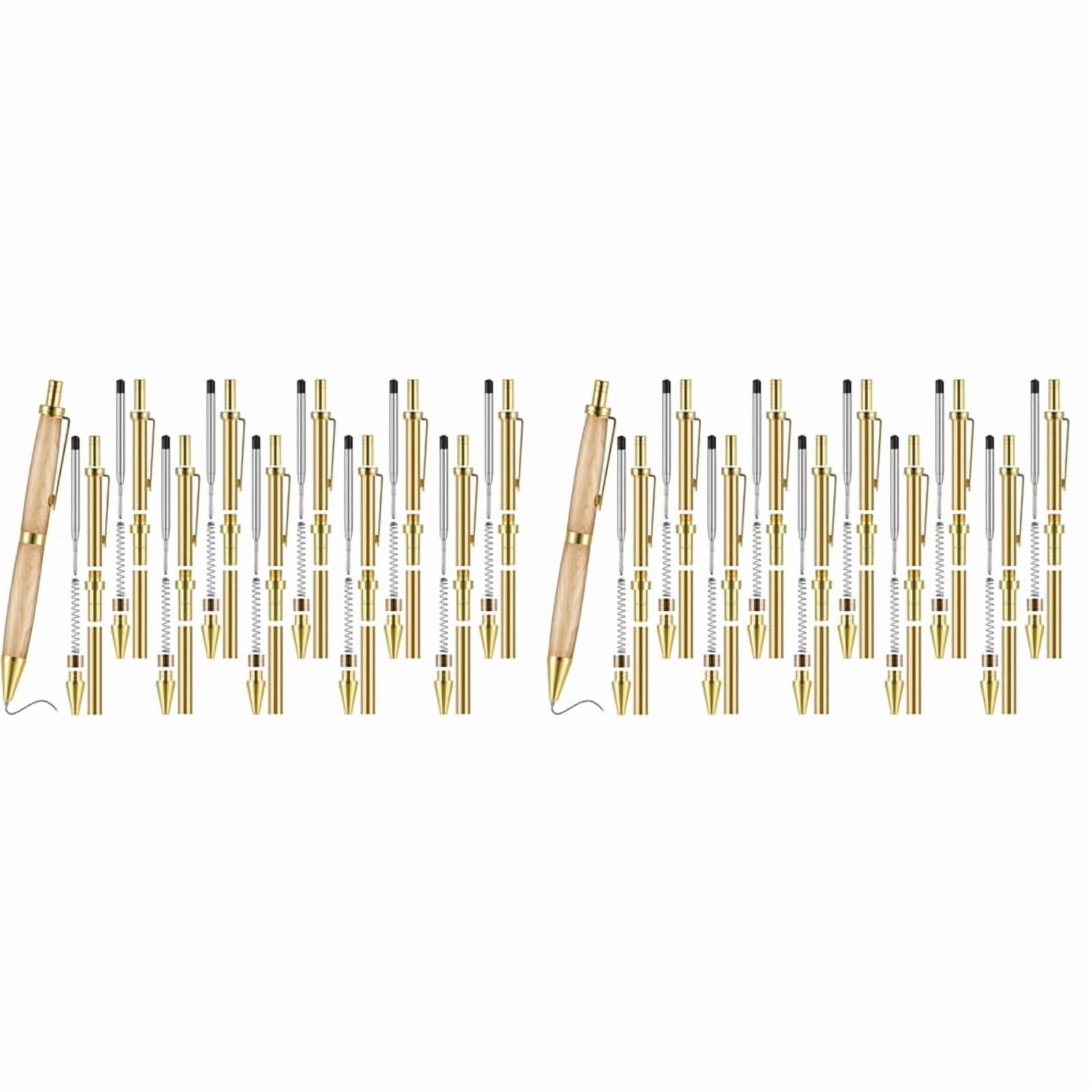 20 Pieces Retractable Pen Kit for Wood Turning 7mm Click Pen Kit with Refills Lathe Turning Supplies for DIY Friends