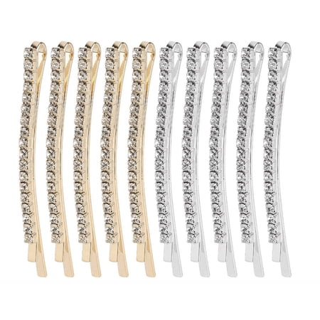 20 Pieces Rhinestone Bobby Pins Crystal Hair Clips Gold and Silver Diamond Hair Pin Sparkling Hair Barettes Sytling Decorative Accessories