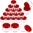 20 Pieces Round Pot Jars Plastic Cosmetic Containers Set with Lid for ...