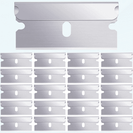 20 Pieces Single Edge Cutter Blade Industrial Razor Blades for Scraper, Safety Straight Edge Razors, Box Carton Cutter Replacement Blades, Glass and Paint Scraper Razor Blades