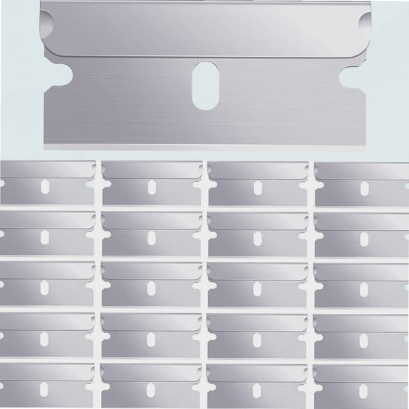 20 Pieces Single Edge Cutter Blade Industrial Razor Blades for Scraper, Safety Straight Edge Razors, Box Carton Cutter Replacement Blades, Glass and Paint Scraper Razor Blades