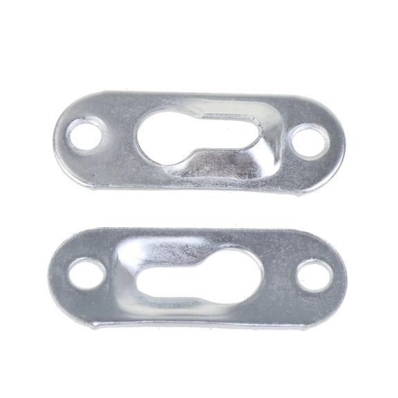 20 Pieces Single Keyhole Hangers Keyhole Hanging Plates Brackets Metal Fasteners for Mirror Picture Frames Cabinet