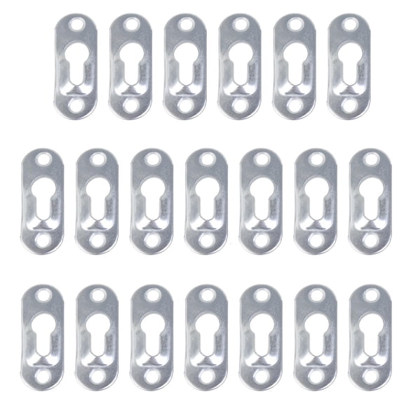 20 Pieces Metal Single Keyhole Hangers Keyhole Hanging Brackets Install Fasteners Furniture Hardware
