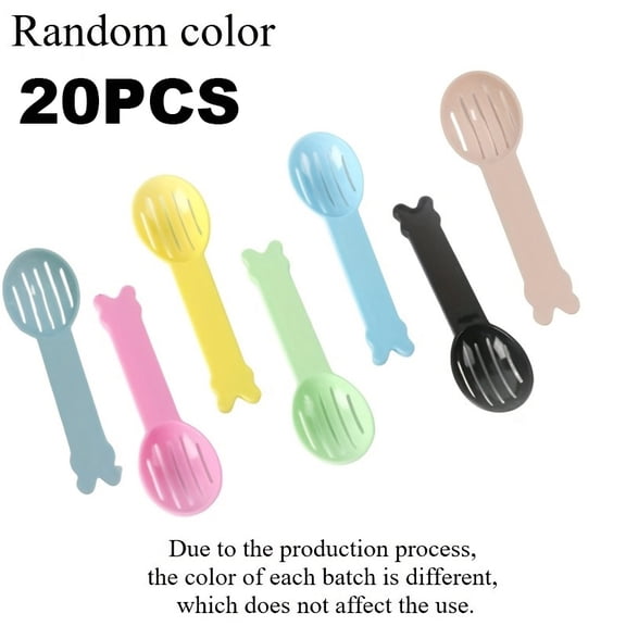 20 Pieces Small Animal Sand Scoop, Mini Hamster Litter Shovel with Fine Slots, Small Pet Bath Sand Cleaning Tool for Squirrels Mice (Random Colors)