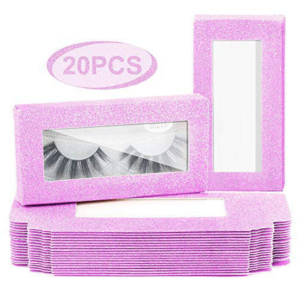20 Pieces Soft Paper Lash Boxes Set, Eyelashes Packaging Box Empty