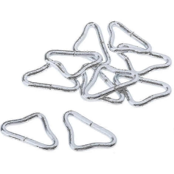 20 Pieces Stainless Steel Triangle Ring Buckle V- Rings compatible Trampoline Spare Trampoline Mat Craft