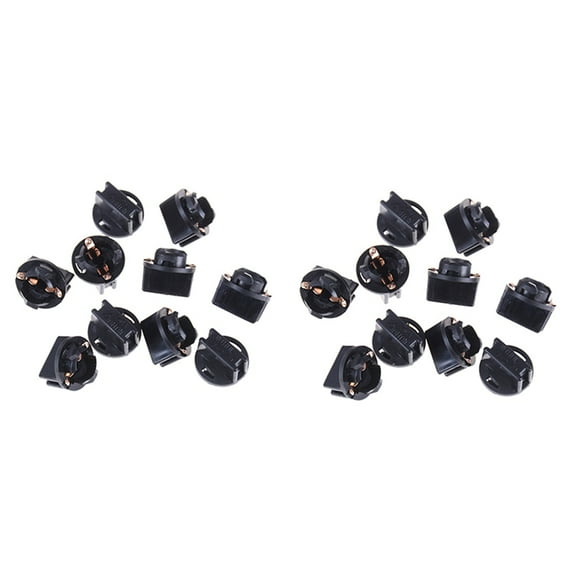 20 Pieces T10 Socket Dashboard Instrument Panel Socket T10 W5W 168 192 194 Twist Lock Wedge Bases Lamp Dash Bulb Plug
