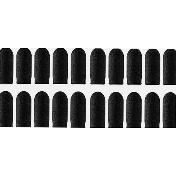 20 Pieces Touchscreen Gaming Finger Sleeves Gamer Thumb Protector for Game , Black