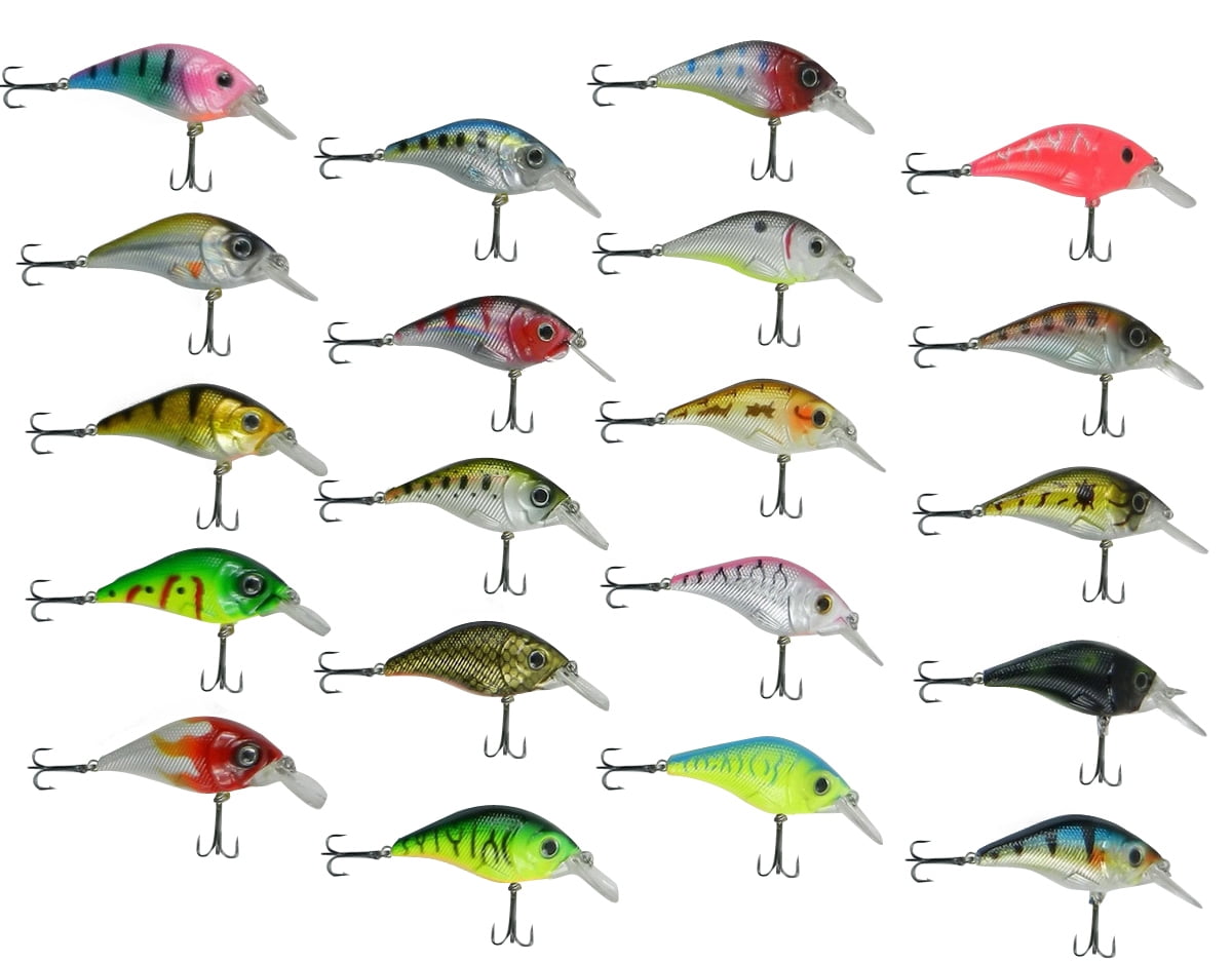 20 Pieces Variety Color Selected Tournament Fishing Lures.Crank-55