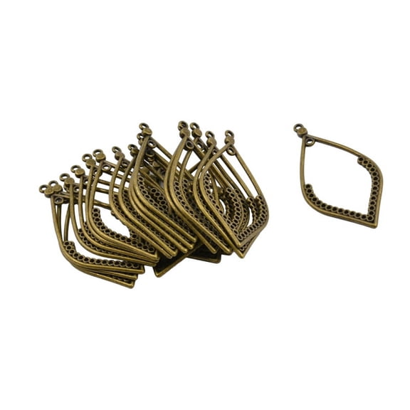 20 Pieces Water Drop Hollow Leaf Connector Dangle Chandelier Component Findings - Bronze, 55 x 26.5mm