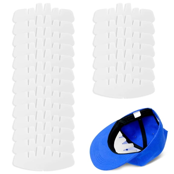 20 Pieces White Baseball Cap Inserts, Paper Hat Shape Inner Supports, Cardboard Hat Brim Support Holders Keeper for Fitter Sport Trucker Felt Cap Crown