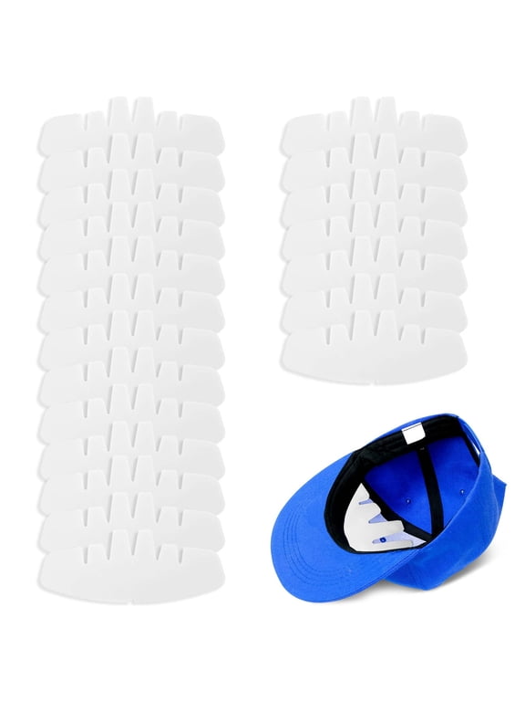 20 Pieces White Baseball Cap Inserts, Paper Hat Shape Inner Supports, Cardboard Hat Brim Support Holders Keeper for Fitter Sport Trucker Felt Cap Crown