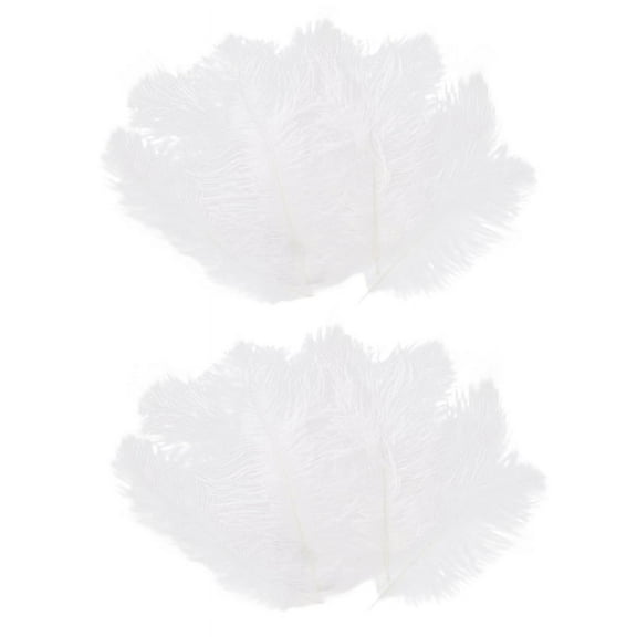 20 Pieces White Natural Ostrich Feather 20-25cm Wedding DIY