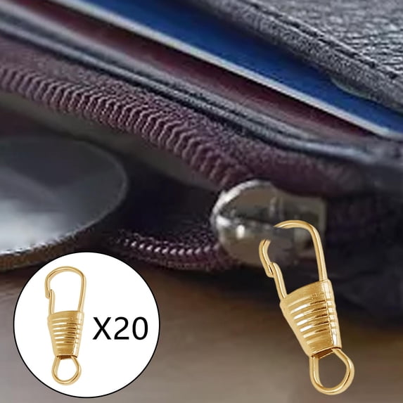 20 Pieces Zipper Pull Replacement Detachable Zipper Puller Repair for Jackets Boots Backpacks