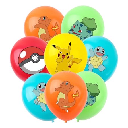 Pikachu-Inspired Multicolor Latex Balloons - 12" (20 Pcs) - Fun, Durable & Eco-Friendly Party Decorations for Kids' Celebrations & Events