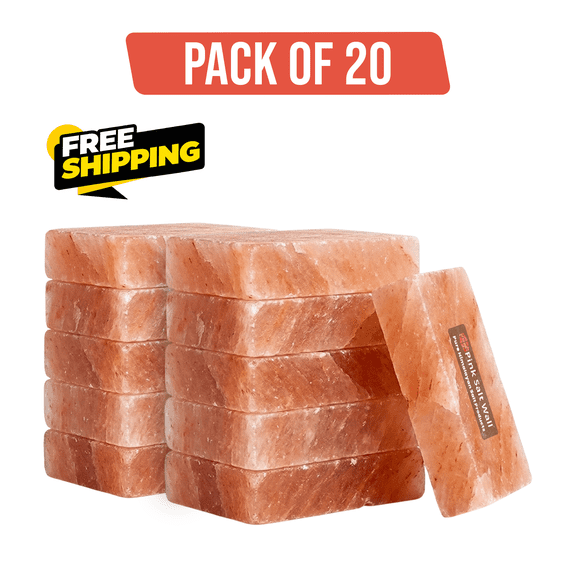 20 Pink Salt Bricks 8x4x2 inches,By Pink Salt Wall