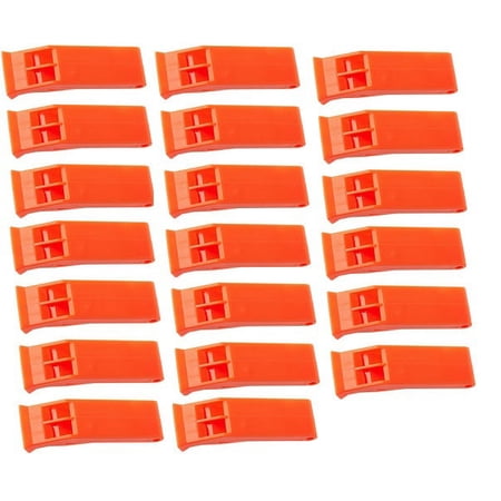 (20) Plastic Floating Whistles Orange Boat Emergency Survival Clip-on