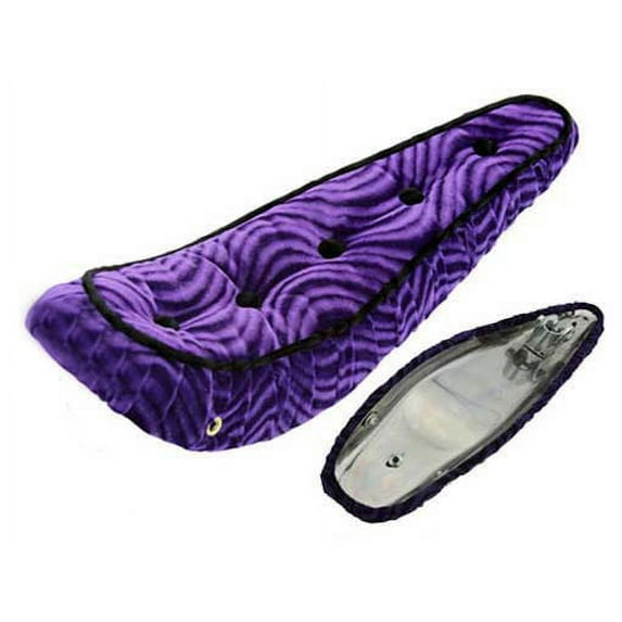 20" Polo Saddle W/Button Purple. Bike seat, bicycle seat, Bike part, bicycle part, lowrider bike seat, lowrider bicycle seat