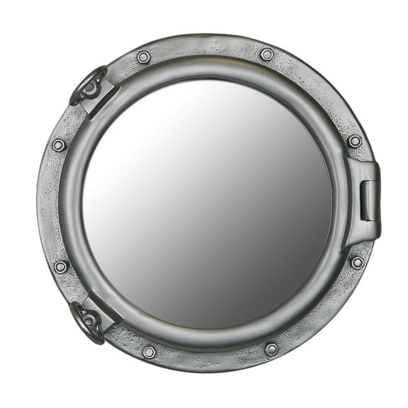 20" Porthole Mirror Silver Finish Wall Mount