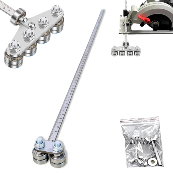 20" Positioning Calipers for Circular Saw – Adjustable Stainless Steel Guide Rail, Precision Cutting Tool for Wood, Metal & Plastic, Easy Measurement