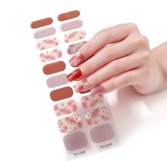20 Posts Art Stickers UV Gel Polish Wraps Strips Full Cover Colorful Polish Stickers Decals Manicure Tool