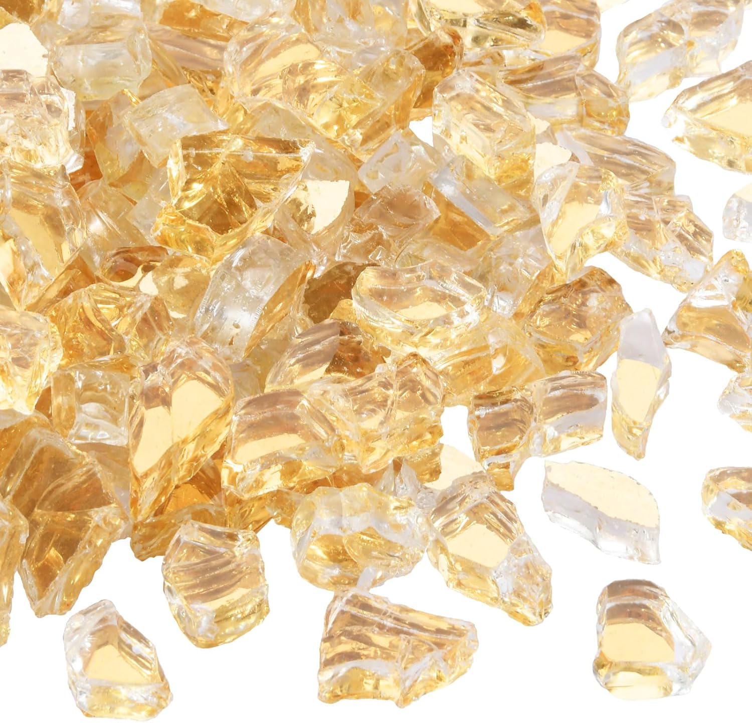 20 Pounds Fire Glass,1/2 Inch Crushed Fire Glass Rocks for Fire Pit ...