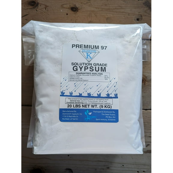 20 Pounds Gypsum Soluble Grade Fertilizer Powder