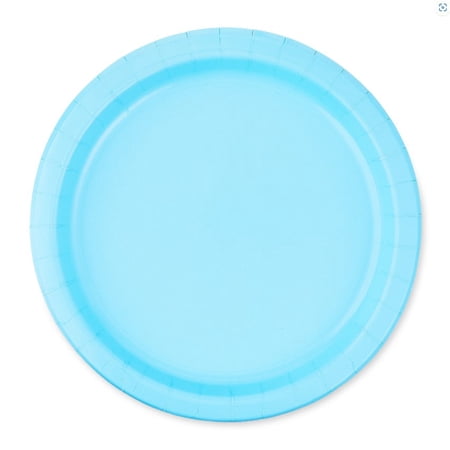 Way To Celebrate Powder Blue 9" Paper Plates, 20 Count
