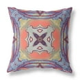 thumbnail image 1 of 20â€ Purple Orange Geo Tribal Indoor Outdoor Throw Pillow, 1 of 3