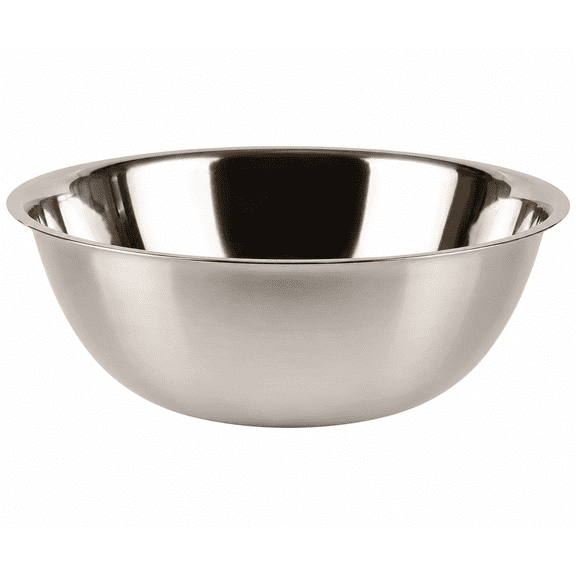 20 Qt. Stainless Steel Mixing Bowl Large Heavy Duty Metal Prep & Baking Bowl with Flat Base Professional Kitchen Bowl for Cooking, Baking & Meal Prep (1 Count)