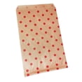 thumbnail image 1 of 20 Qty 6" x 9" Decorative Flat Paper Gift Bags - Red Polka-Dot on Brown Kraft Bags - for Sales/Treats/Parties Cookies/Gifts - N'icePackaging, 1 of 8